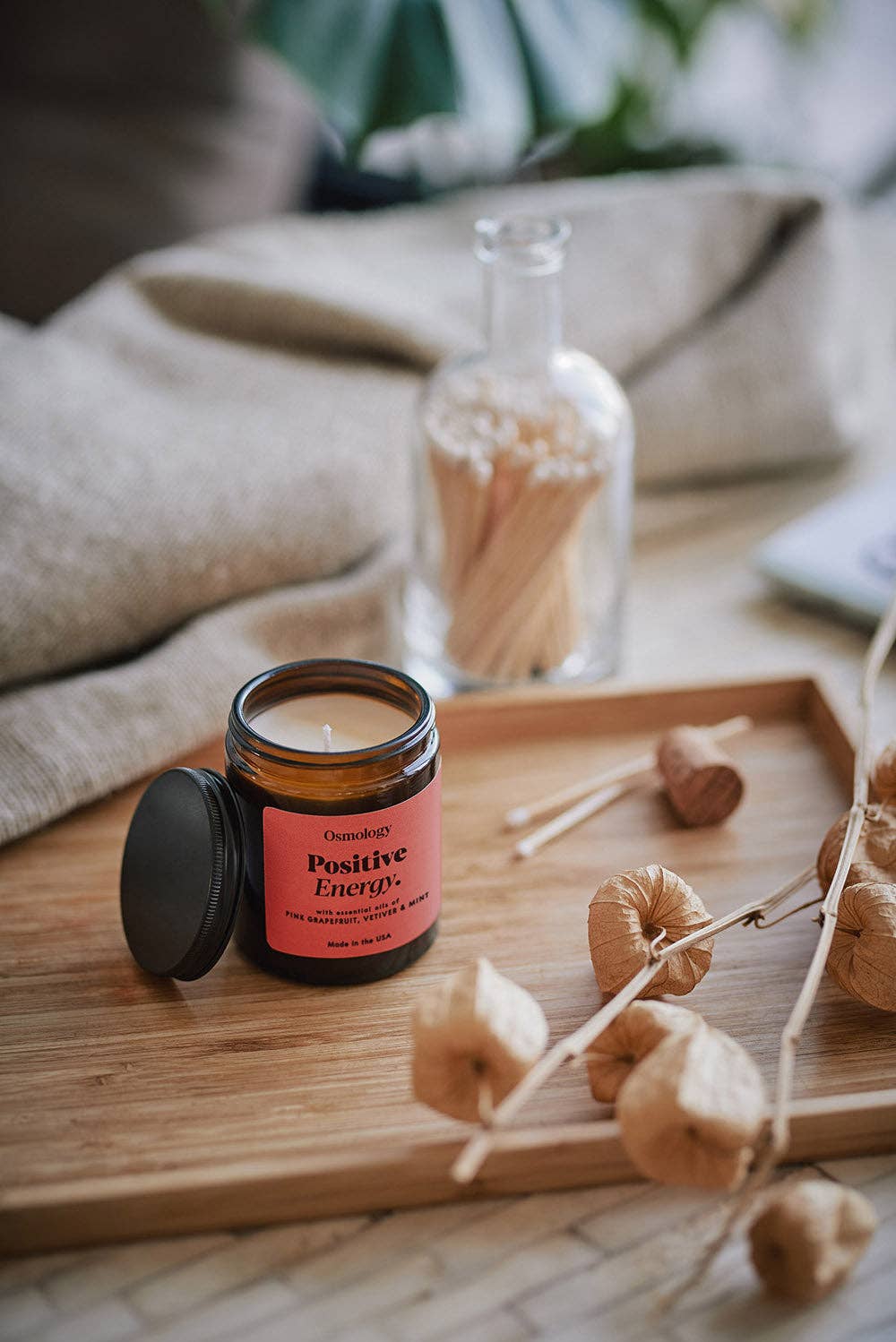Positive Energy Scented Jar Candle - Pink Grapefruit Vetiver
