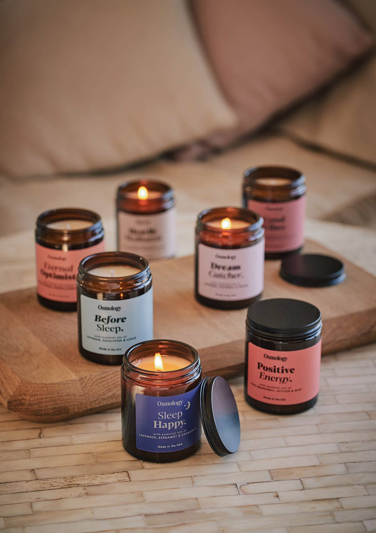 Happy Space Amber Jar Candle - Rose Geranium and Amber