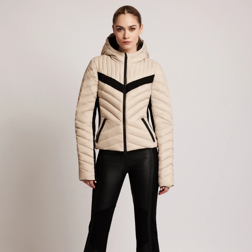 Chevron Stripe Puffer Jacket