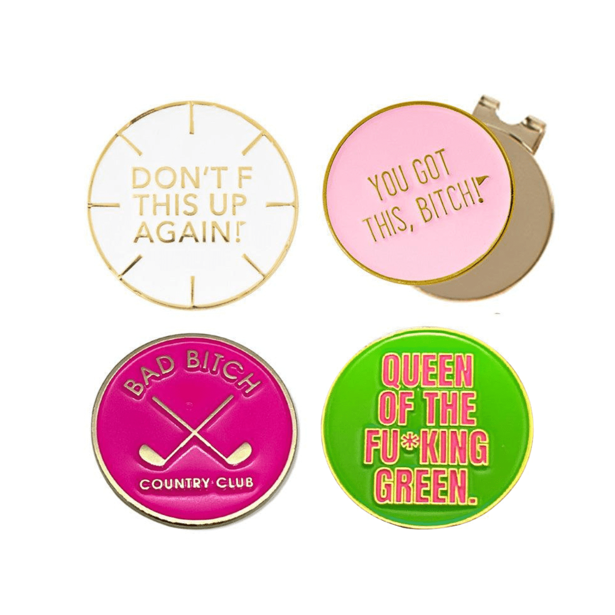 Feisty Women's Golf Ball Marker Hat Clip