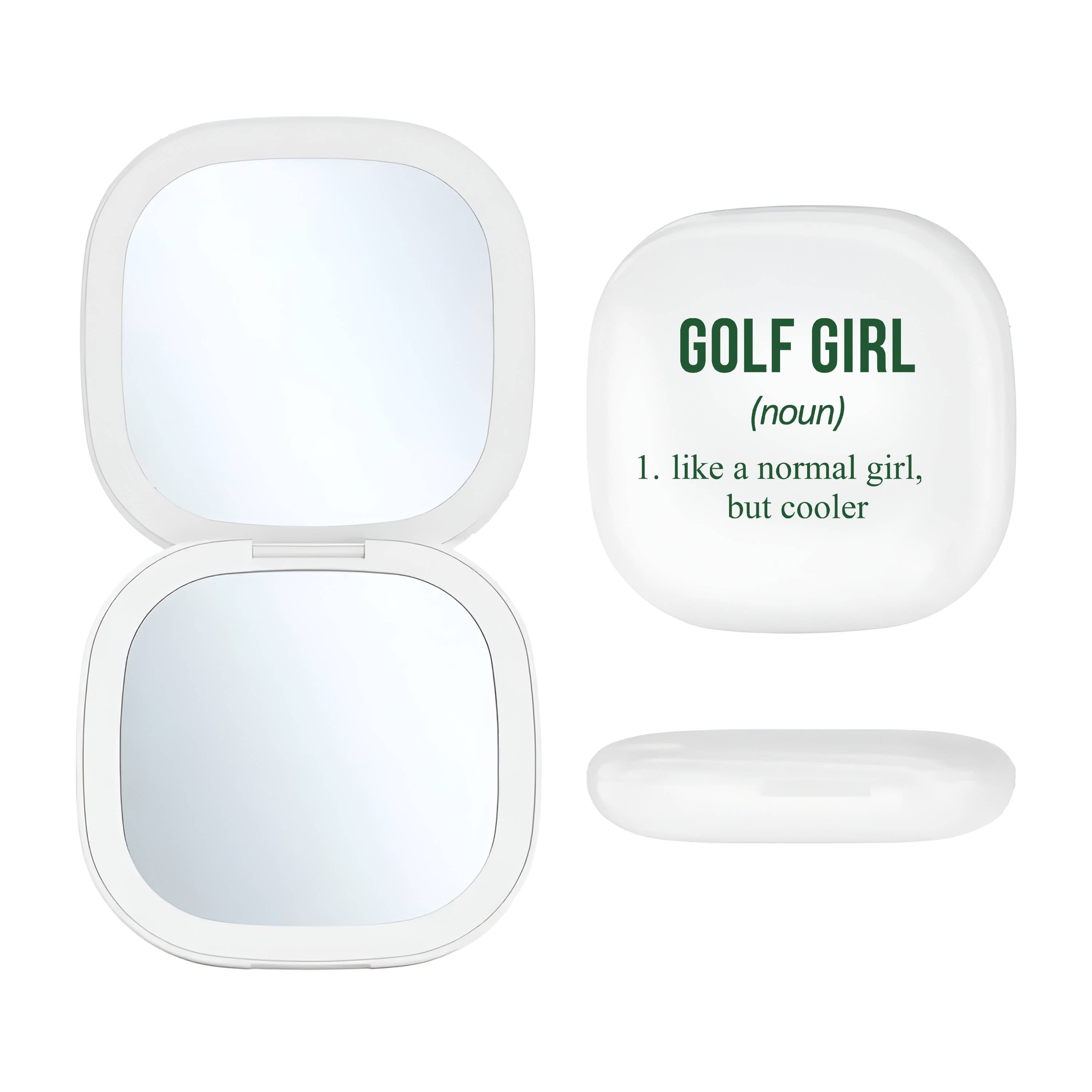 LED Compact Mirror - Golf Girl