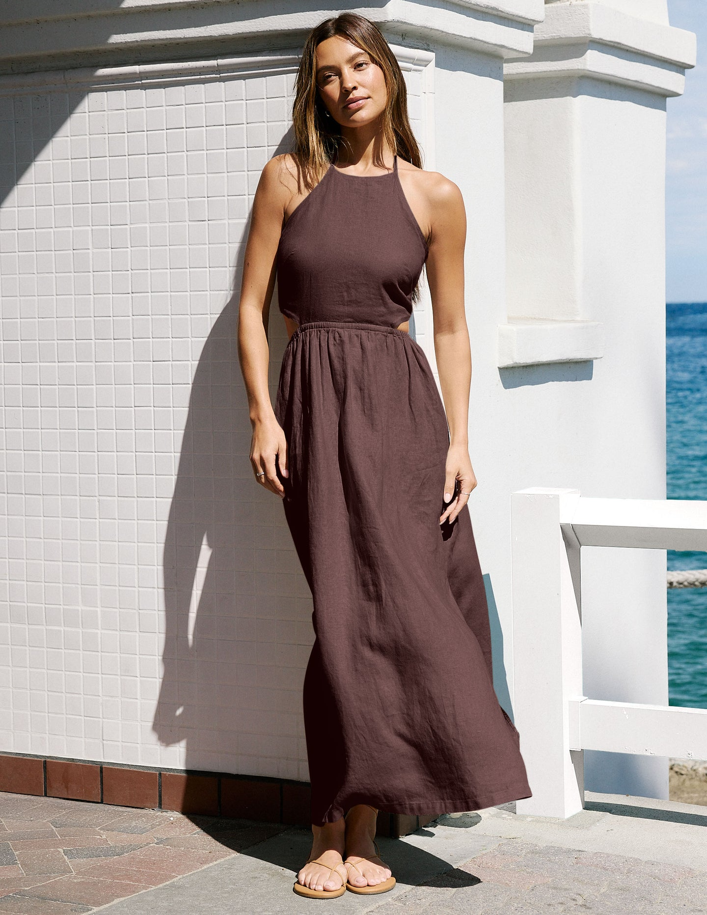 SoftWash Linen Halter Dress