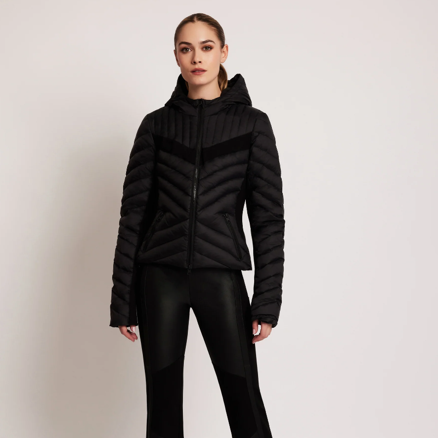 Chevron Stripe Puffer Jacket