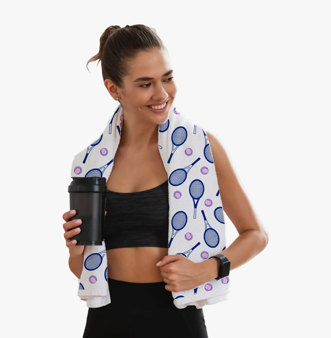 Sports Towel Tennis Rackets Blue