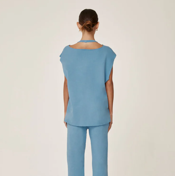 Open Collar Oversized Tee