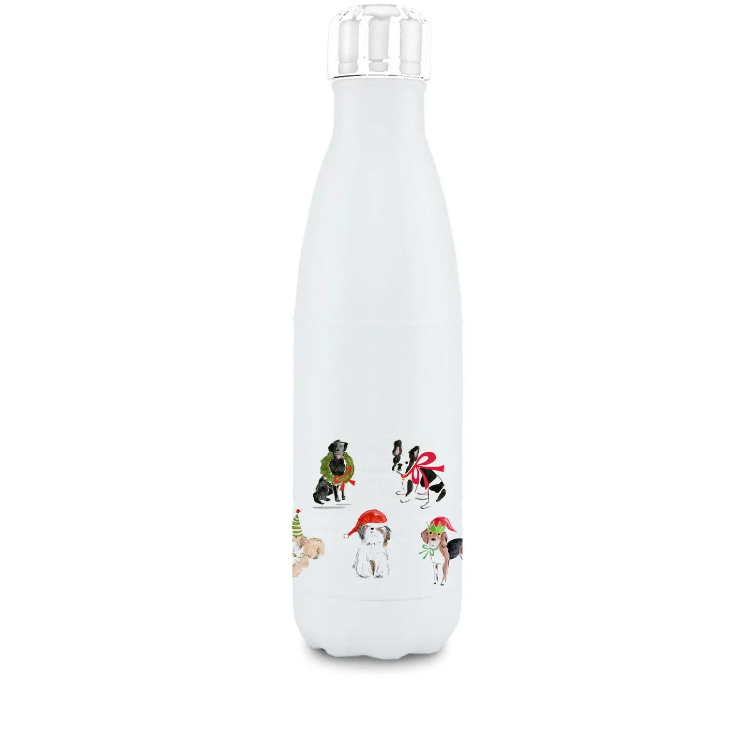 Water Bottle - Xmas Dogs