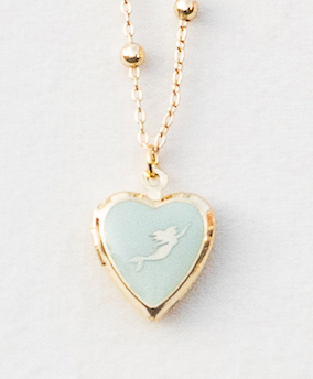 Mermaid Heart Locket Necklace