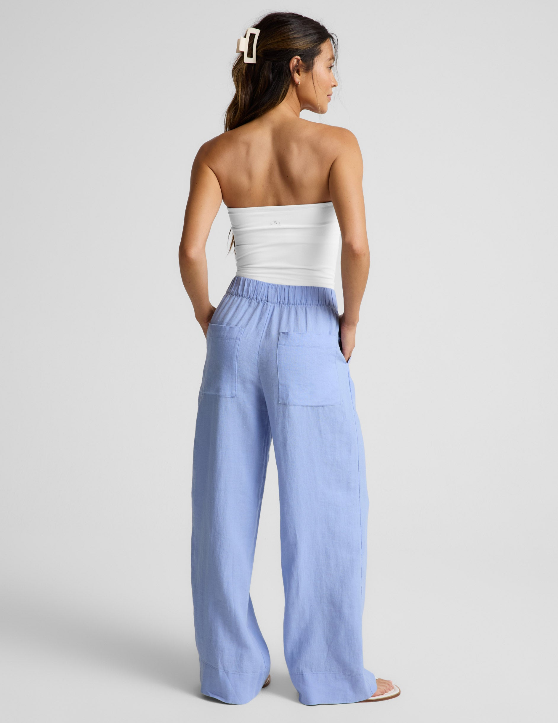 SoftWash Linen Easy Wide Leg Pant 29"