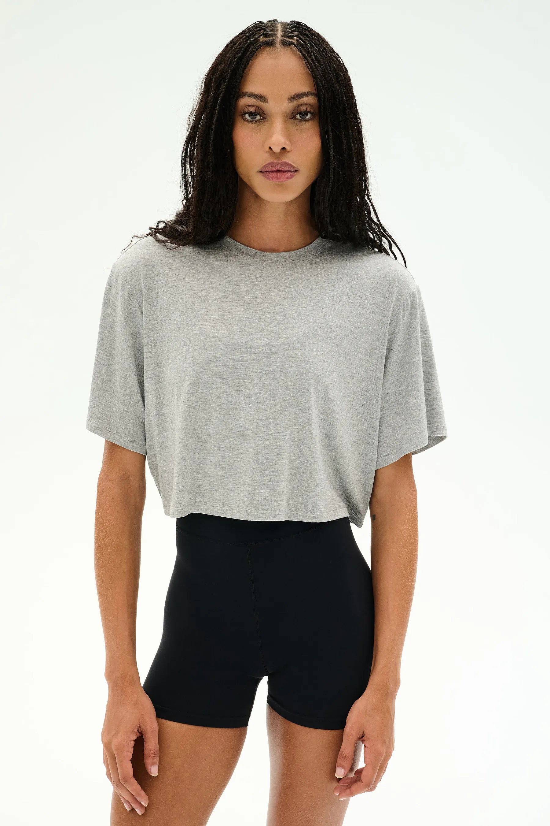 DJUNA Oversized Cropped Jersey tee