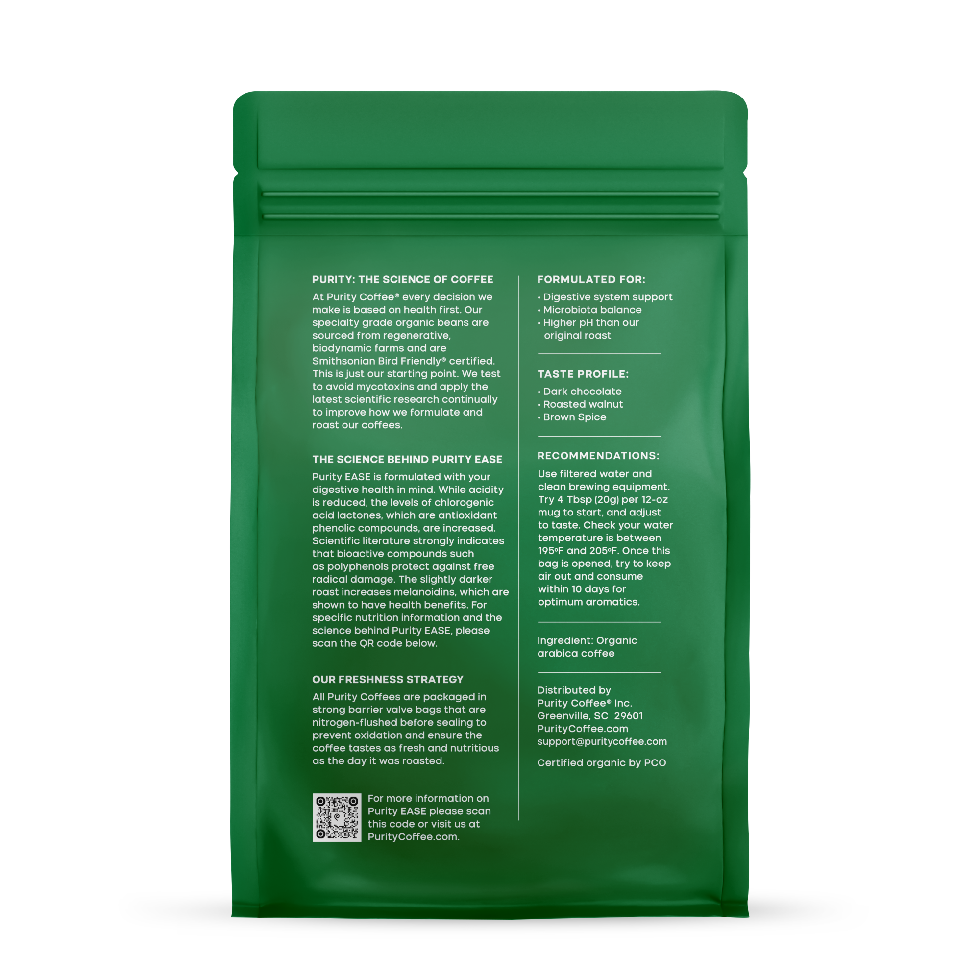 Organic Mold Free Dark Roast Whole Bean Coffee 12oz | Ease