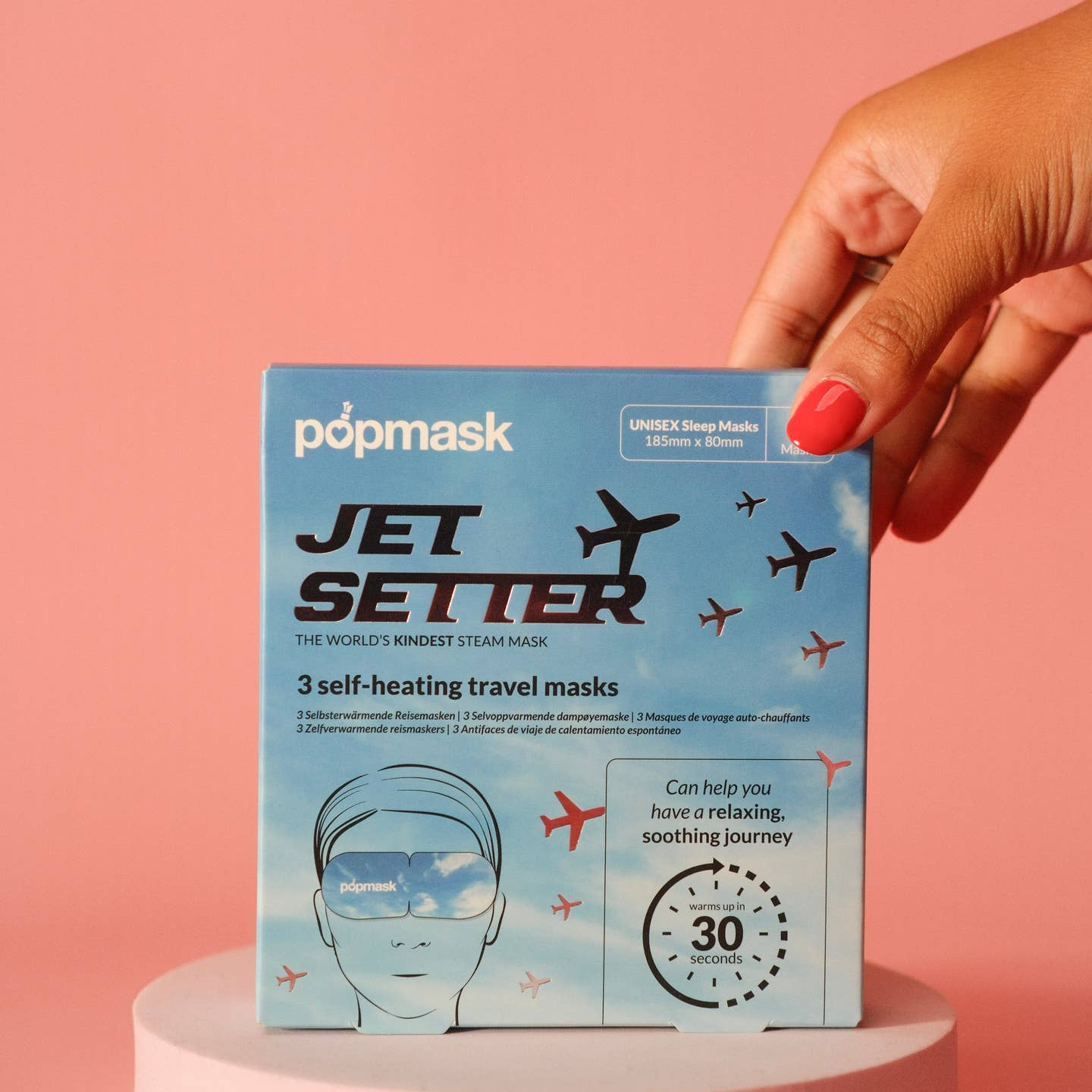 Jet Setter Jasmine Scented Self-Warming Sleep Masks - 5 Pack