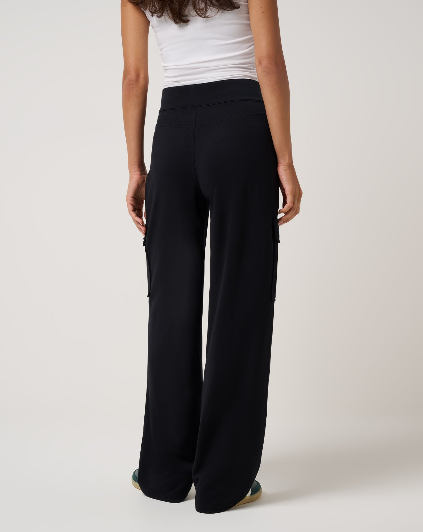 Doubleknit Utility Wide Leg Pant