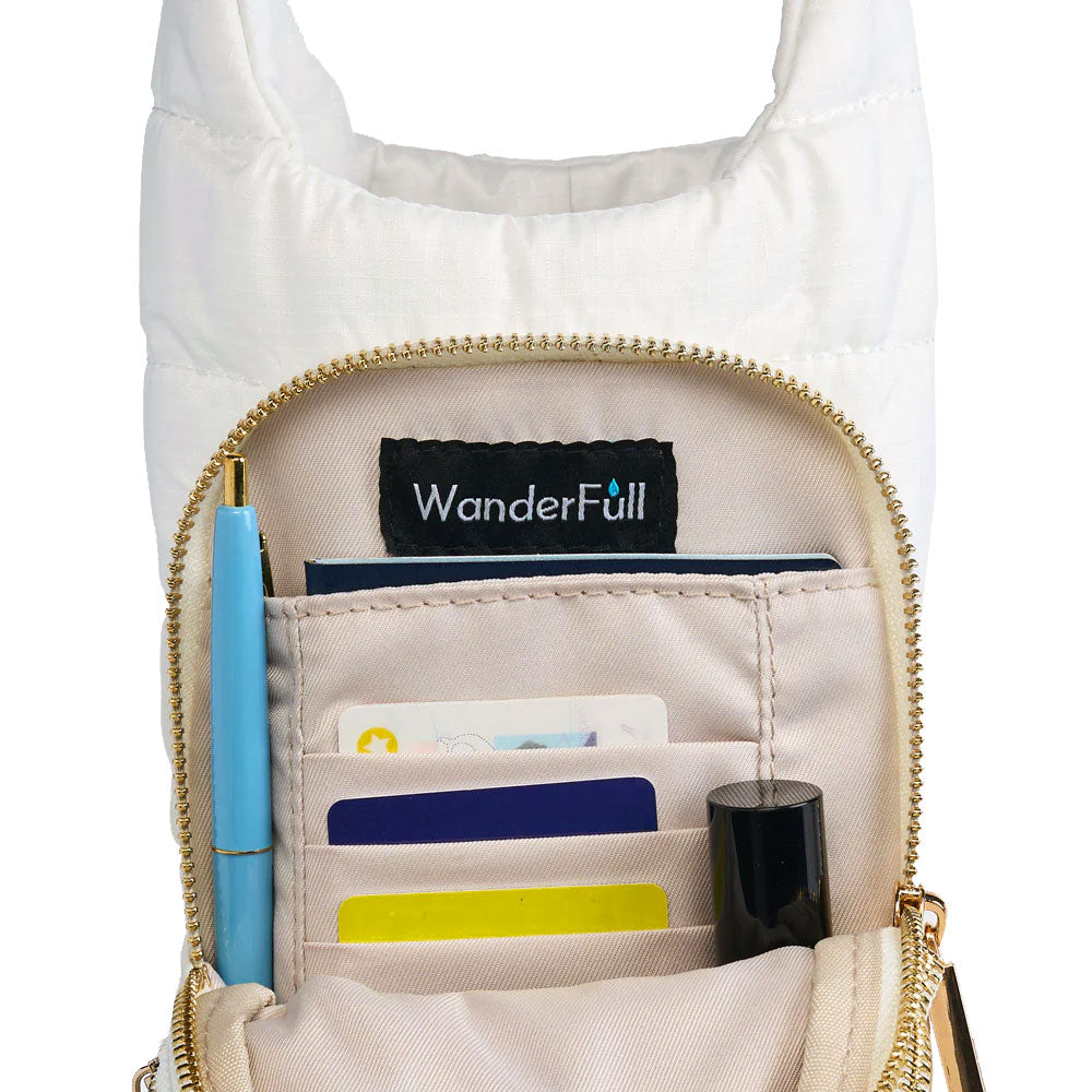 Wanderfull White Hydrobag with Tennis Embroidery