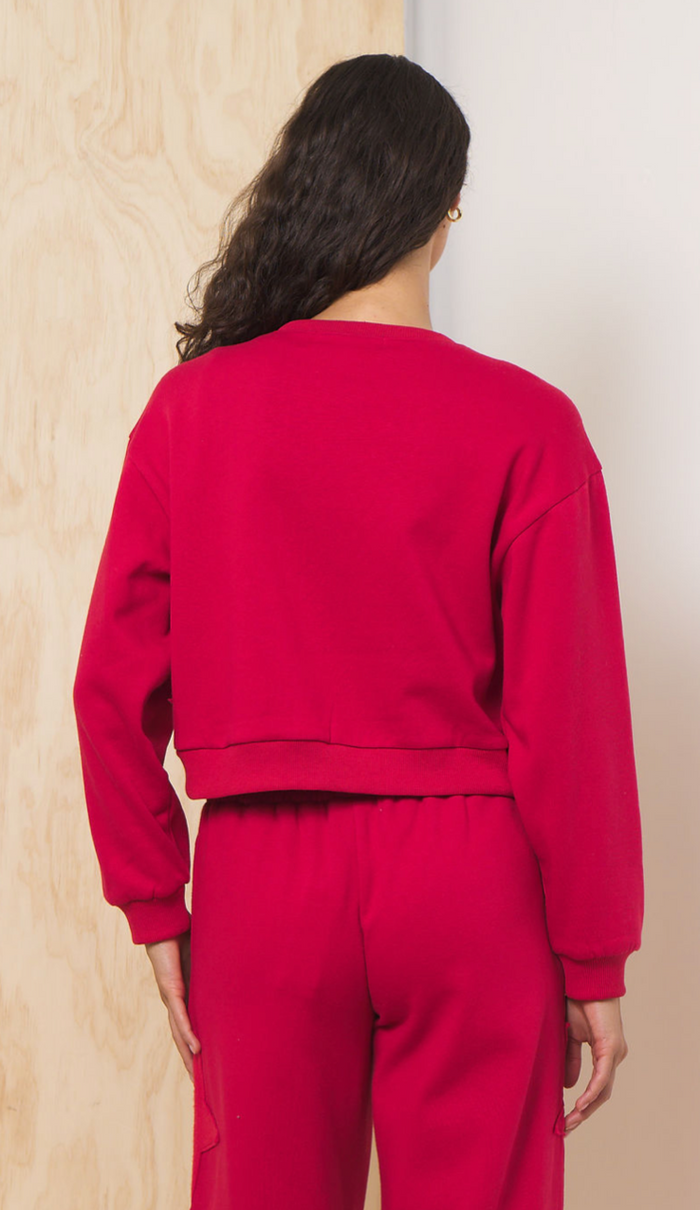 Fleece Crewneck w/ Star Applique