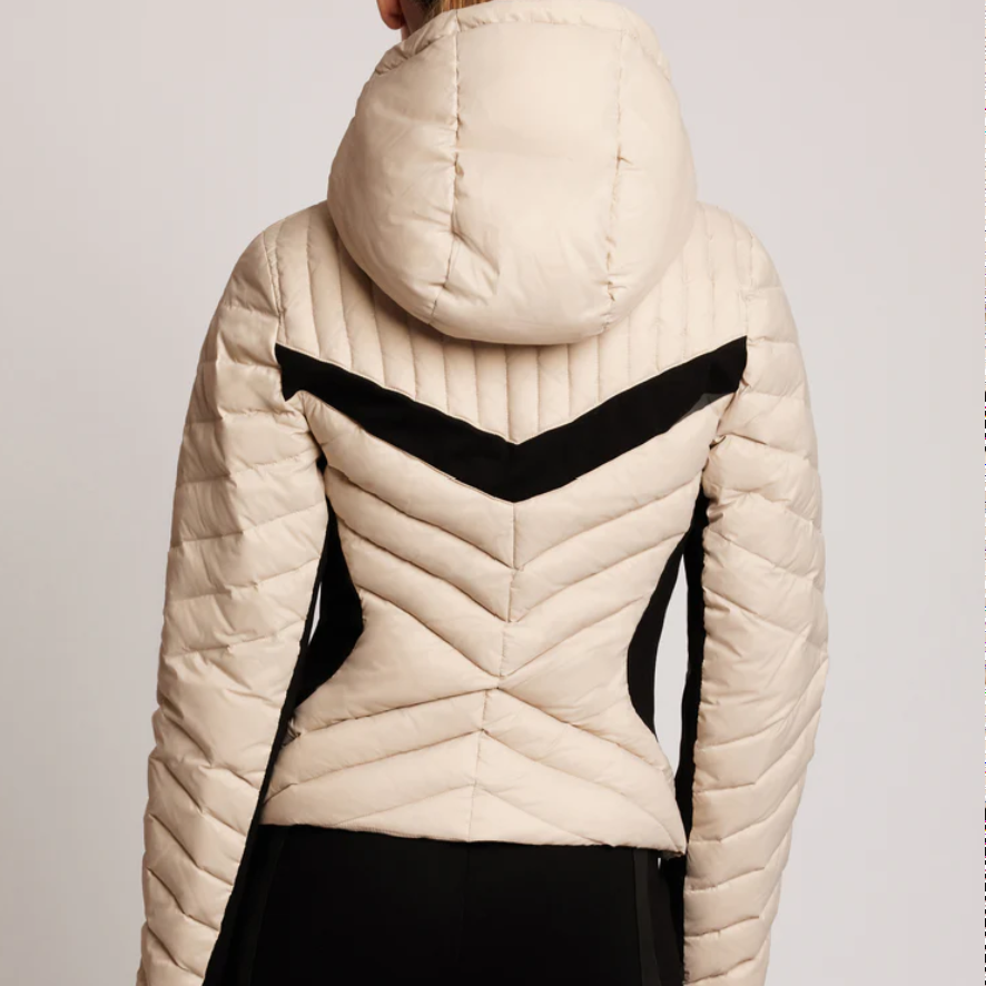 Chevron Stripe Puffer Jacket