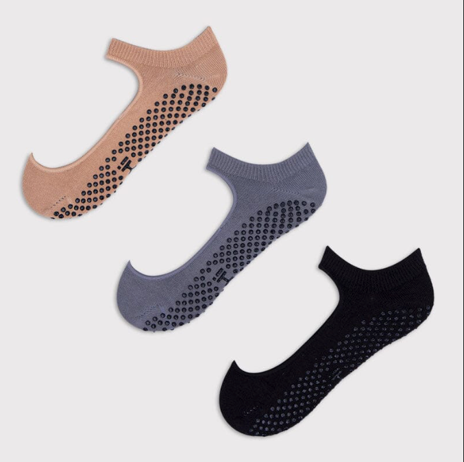 The Sweet Neutrals Grip Mary Jane Style Sock