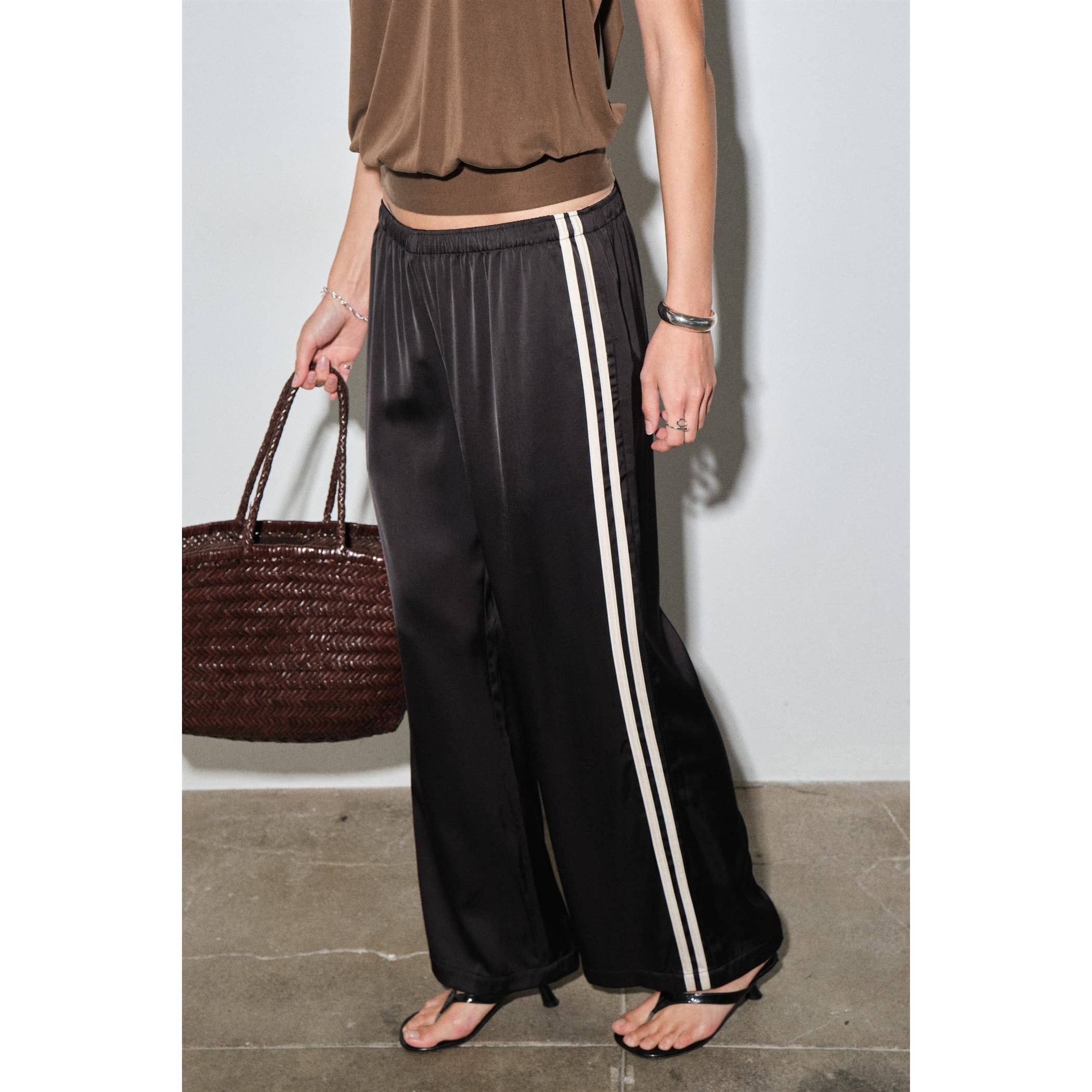 Fiona Satin Track Pants