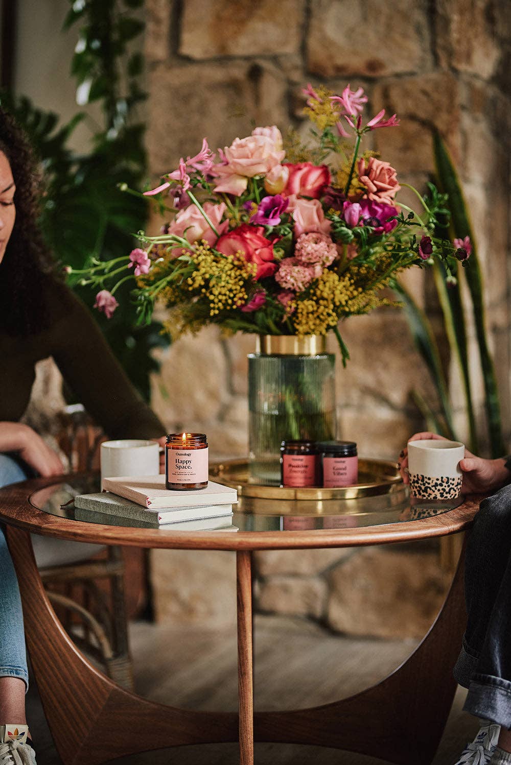 Happy Space Amber Jar Candle - Rose Geranium and Amber
