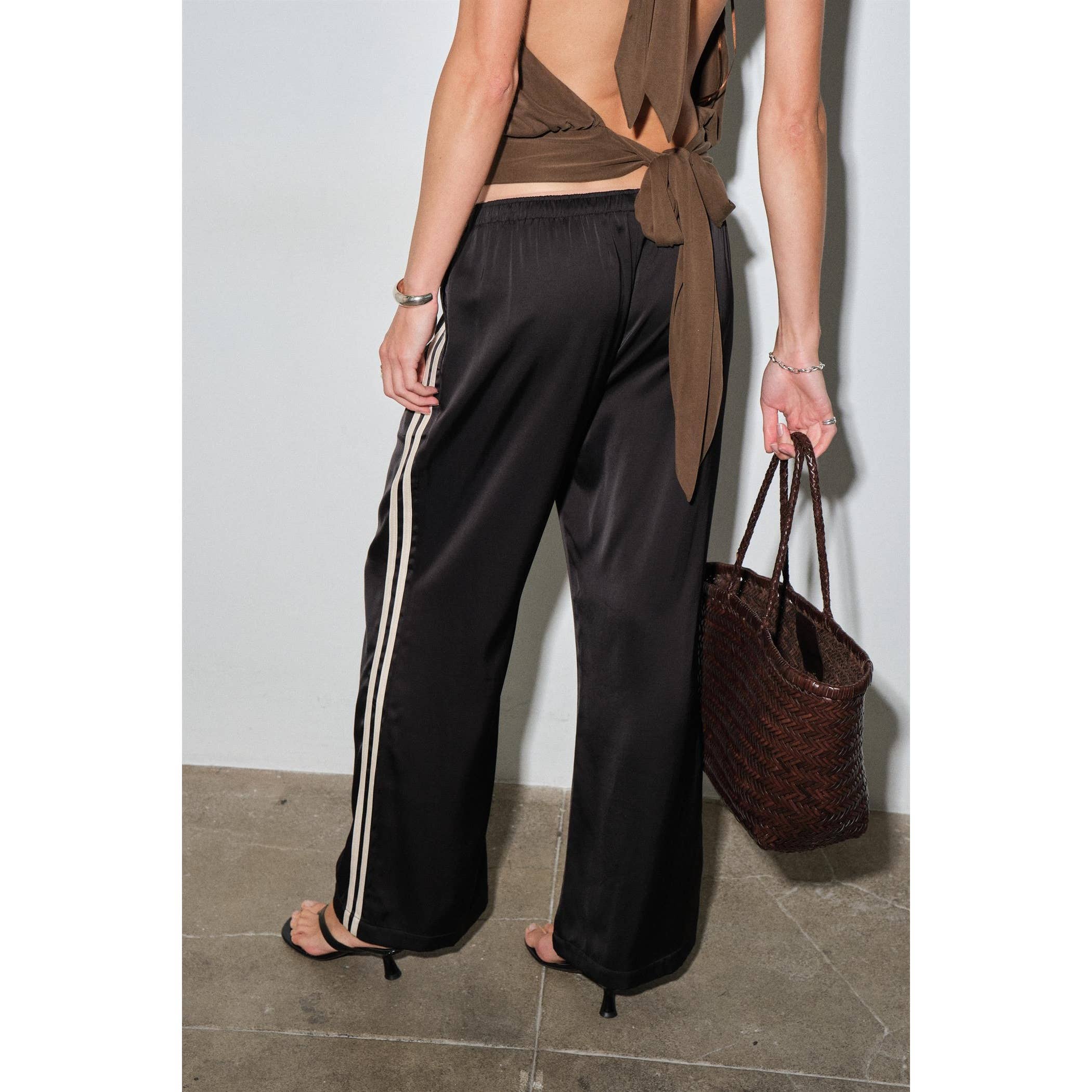 Fiona Satin Track Pants