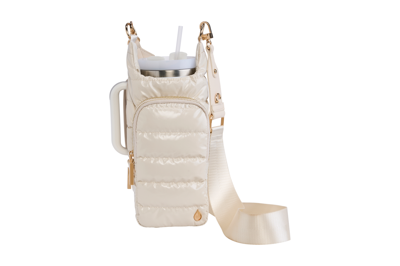 Ivory Lacquer with Solid Vegan Leather Trimmed Strap