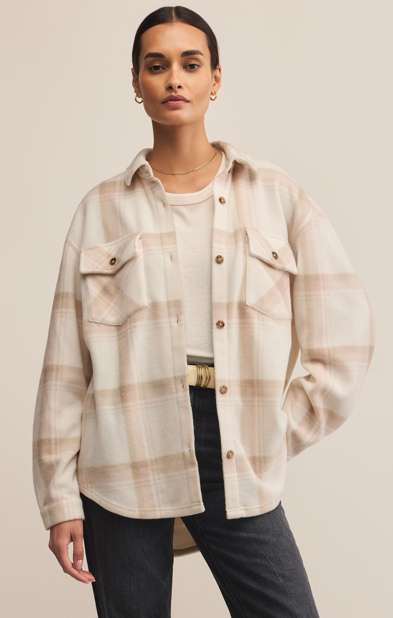 Hiker Two Toned Fleece Jacket Smokey