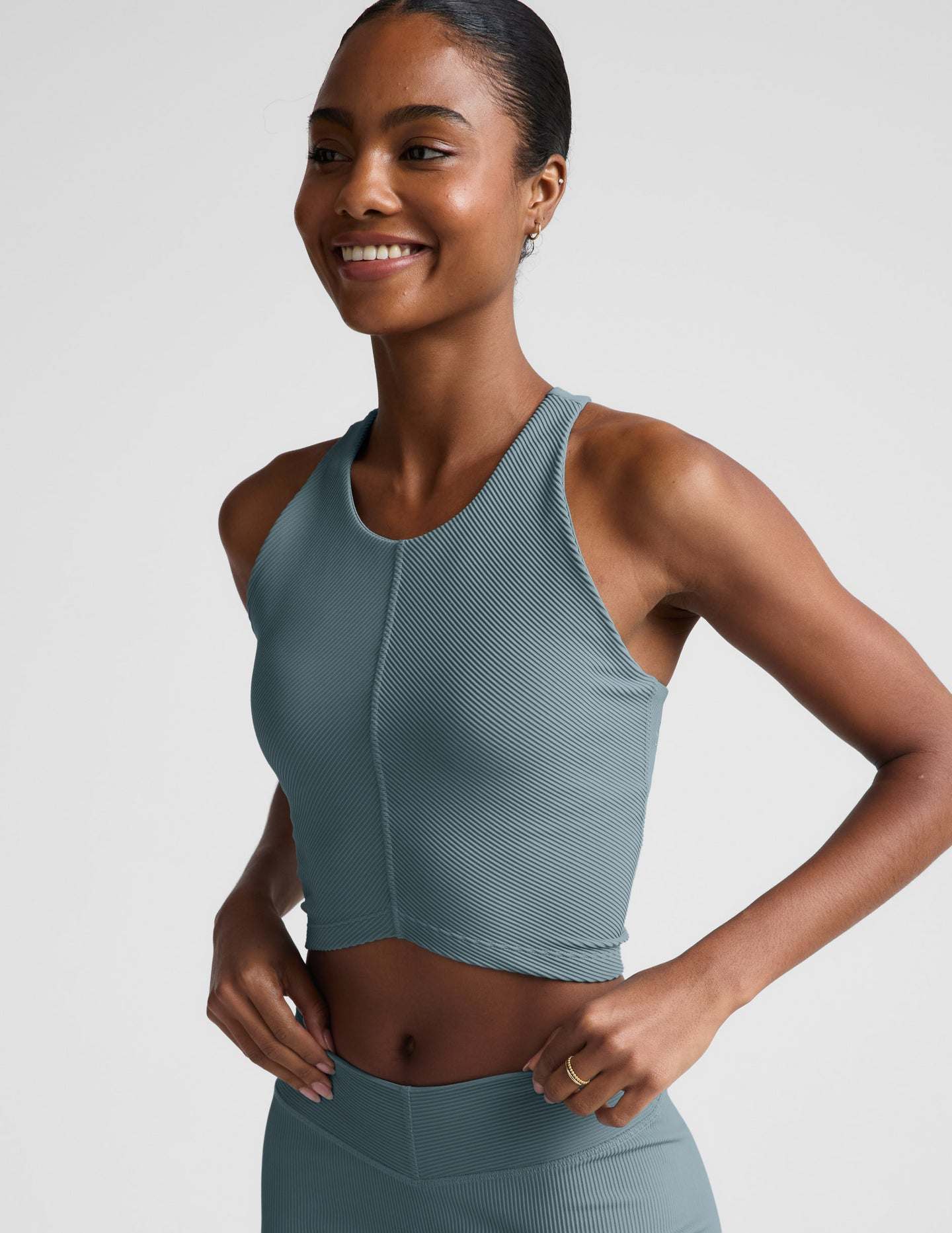 Impulse Ribbed High Neck Tank