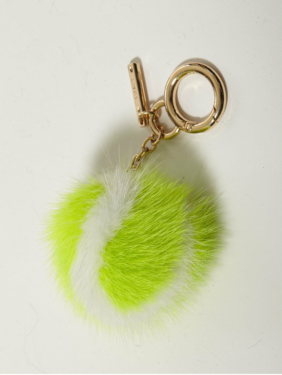 LR Mink Tennis Pom Keychain